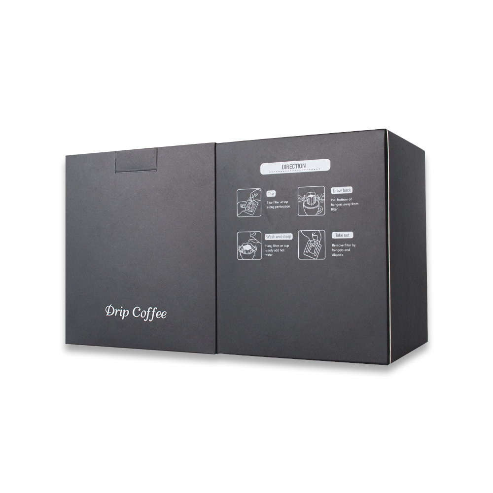 Caja de papel negro