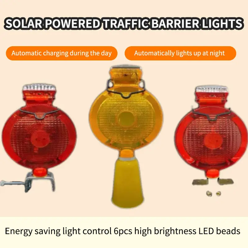 Construcción solar barriacade intermitente LED carretera luces de advertencia cono de tráfico para obras en carretera