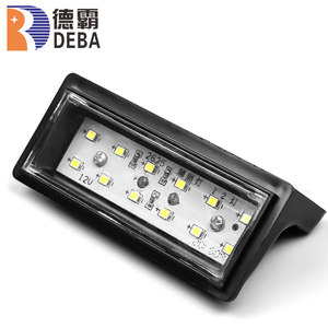 DEBA 12V 24V 10-30V yüksek hafiflik ekonomik kamyon römork traktör için 12 adet <span class=keywords><strong>led</strong></span> numarası plaka lambası plaka lambası