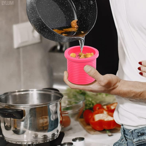 350ml Novelty Bacon Grease Jar Container With Strainer, Save <strong>Oil</strong> After Bacon for <strong>Next</strong> Cooking, Storage Can
