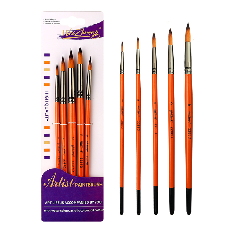 Orange 5pcs/set round peak