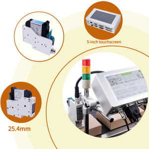 Industrial 12.7mm TIJ Inkjet Printer High-Accuracy Paper Egg Expiry Date <strong>Machine</strong> 4 Heads Flex OEM/ODM T600 - Product Image 3