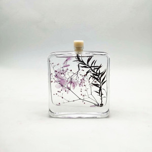 Flint clear 100ml 120ml Small Neck Glass Bottle with Top Cork for <strong>Perfume</strong> Wine Reed Diffuser <strong>DIY</strong> Flower Manufacturer - Product Image 4