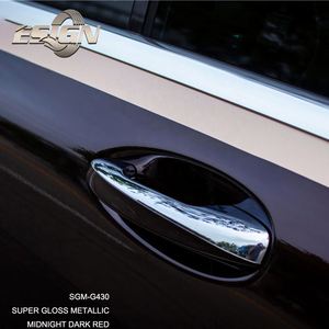 Super Gloss Metallic <strong>Midnight</strong> Dark Red Car Glowing in the Wrap Vinyl Sticker - Product Image 6