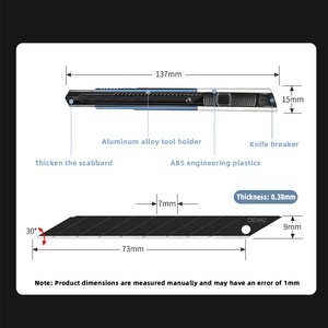 Customizable 9mm Aluminum Alloy Office Express Box <strong>Cutter</strong> with High Carbon Steel Blade Envelope <strong>Cutter</strong> with OEM Support - Product Image 6
