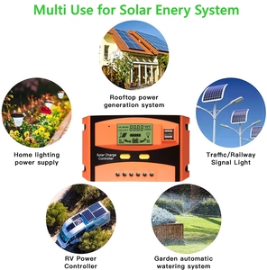 Willone actualizado Auto 20/30A Panel Solar regulador de batería Dual USB PWM controlador de carga Solar 12/24V sistema inversor uso doméstico - Product Image 6