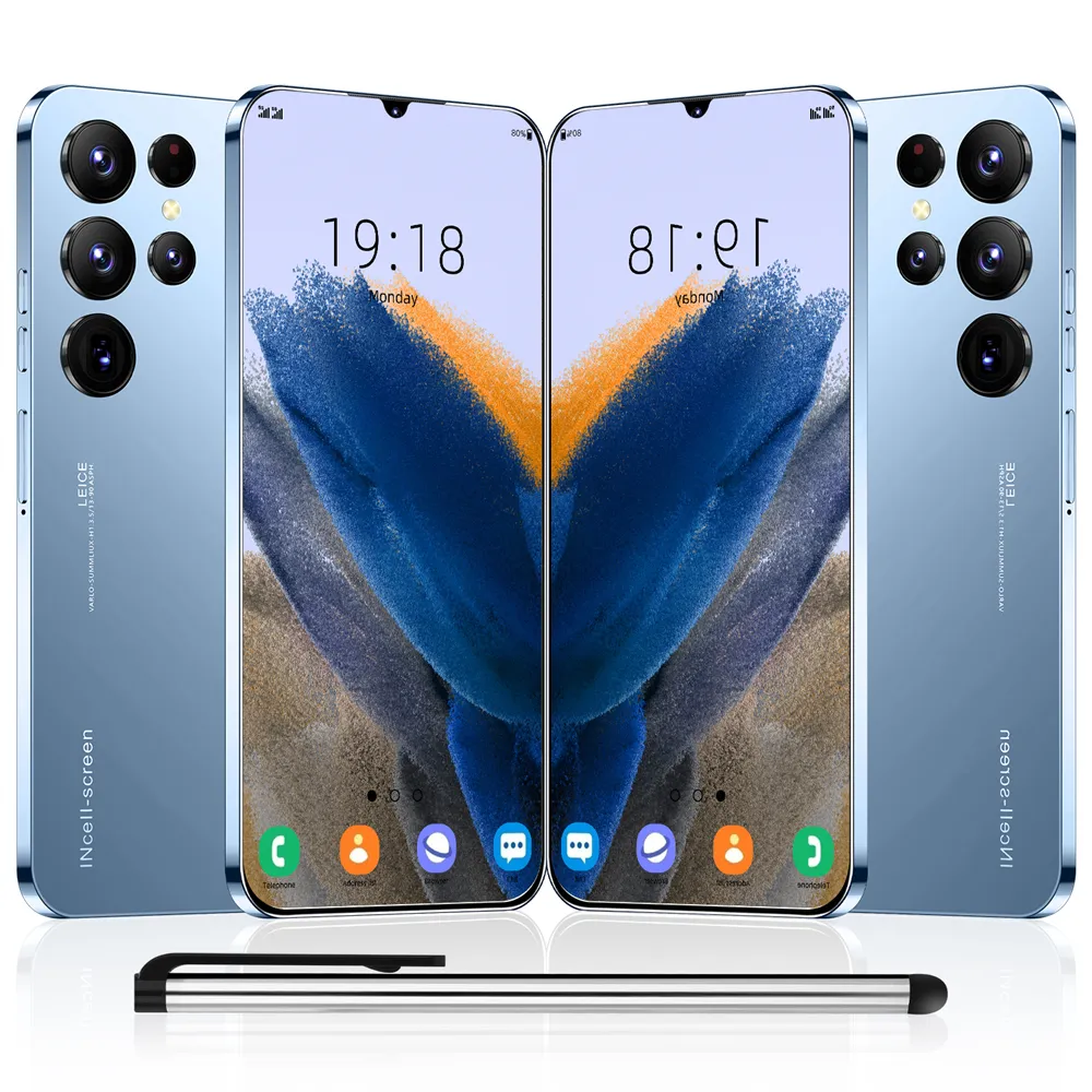 2024 yeni S23 + U 6.8 inç ekran smartphone 16GB + 512GB 5200mAh 5G kilidini telefonları cep android smartphone küresel sürüm