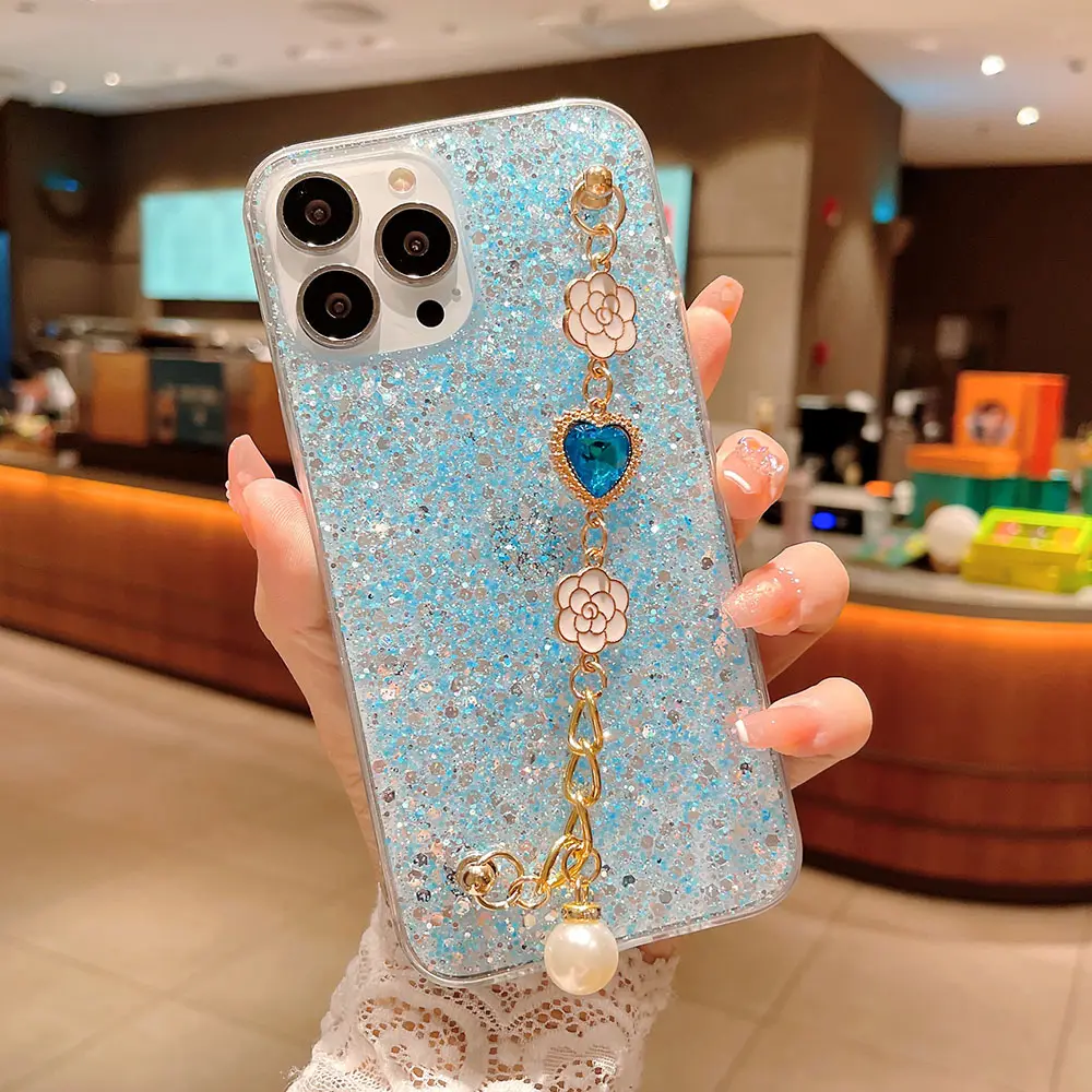 เคสกลิตเตอร์หรูหราสำหรับ Samsung,เคสฝาครอบลายดอกไม้อัญมณีรักสำหรับ Samsung A53 A73 A33 A42 5G สำหรับ Samsung A6 Plus A10 A51 A71 4G Note 20 10Pro