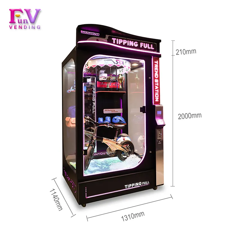 Personalized Custom Coin Operated Games Forerunner TIPPING FULL Single Cutting Scissors Crane Machine Cut Prize Toys for cinemas