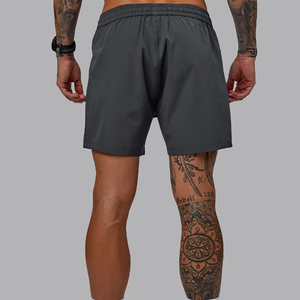 ZM-1635 Mens Active Sports <strong>Running</strong> Training <strong>4</strong>-way Stretch 5 Inch Inseam Performance Short with Mesh Crotch YKK Zip Pockets - Product Image 3