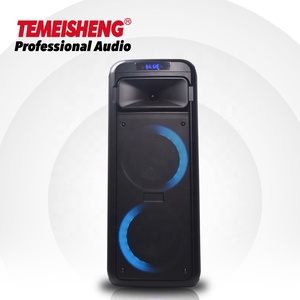Dual 6.5 Inch BT 5.0 Wireless TWS Sound Party Box Speaker with Circle Led Light Portable Professional Karaoke Audio System - Product Image 3