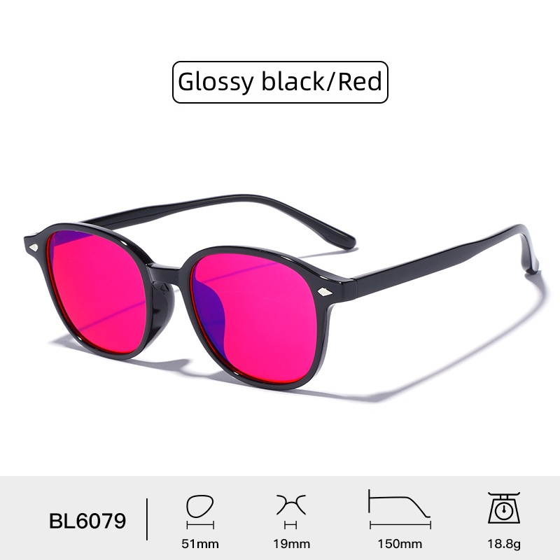 6079/Negro brillante/Rojo