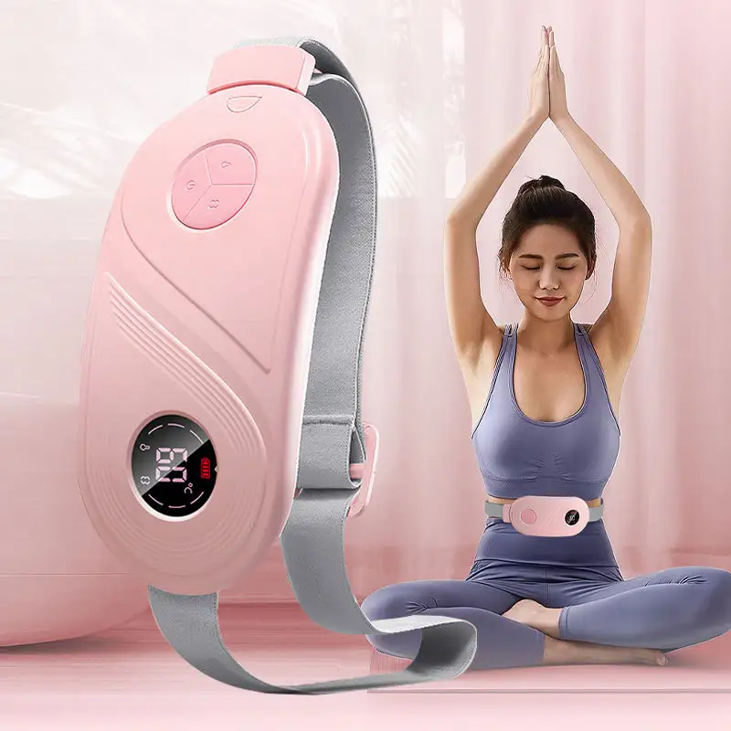 Portable Digital Display Cordless Menstrual Heating Pad Fast Heating Massage Period Waist Wrap Belt Women Menstrual Pain Relief