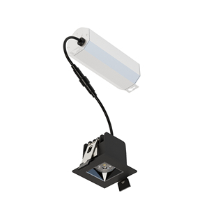 <strong>LED</strong> Mini 1 Light Nuggets Recessed Light Kit, White, <strong>Square</strong>, 120VAC, <strong>5W</strong>, 1CCT, 3000K, CRI90+, 420LM, Dimmable, ETL, Wet Location - Product Image 2