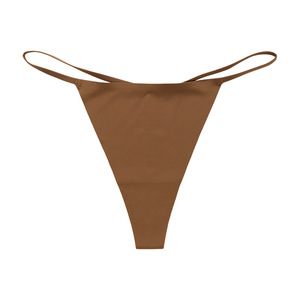 Lencería elástica de LICRA de cintura baja para mujer, bragas con estampado de leopardo, etiqueta personalizada, Tanga Sexy sin rastro de seda helada para mujer - Product Image 2