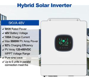 במלאי 5kw 5kw יחיד שלב אחד בקר inverter 48v ביטול grid עם יציאת ac תדר 60hz לשימוש ביתי