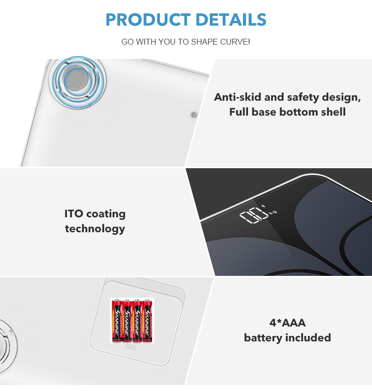 OEM/ODM Newest Digital Bathroom Large Weighing Scale Digital With Big Electronic LCD Display Electronic Scale