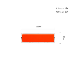 120*36MM Rectangle Flip Chips COB Light Source <strong>20W</strong> <strong>LED</strong> Lamp Bulb Chip on Board <strong>12V</strong> DC for DIY <strong>12V</strong> Lights Work Lamp - Product Image 6