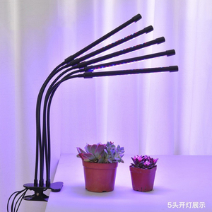 โคมไฟสำหรับปลูกพืชแบบคลิปเต็มสเปกตรัมพร้อมไฟ LED สีแดงสีฟ้าสำหรับพืชในร่มหรี่แสงได้10ระดับระยะเวลาปิดอัตโนมัติ3 9 12Hrs - Product Image 6