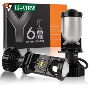Gview H4 araba aksesuarları oto aydınlatma sistemleri LED H4 9003 30W 6000LM 6500 Y6 Bi LED projektör Lens 2.5 inç - Product Image 1