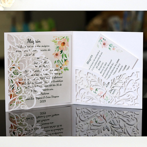 15*15cm नवीनतम <span class=keywords><strong>Brusk</strong></span> गुलाबी लेजर कट जेब तह शादी के निमंत्रण कार्ड सुरुचिपूर्ण डिजाइन Eengagement समारोह कार्ड - Product Image 6