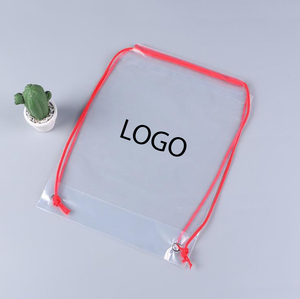 塑料背包袋带拉绳拉绳防水爪包背包透明袋带您的标志 - Product Image 5