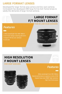 Định dạng Lớn 43mm hình ảnh vòng tròn Độ phân giải cao 29MP cố định độ dài tiêu cự máy tầm nhìn ống kính F-Mount cho máy ảnh quét dòng - Product Image 5