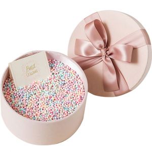 Özel tatil hediyeler kutuları baskı logosu küçük boy renk tüp kağıt dairesel ambalaj hediye kurdelalı kutu yay - Product Image 2