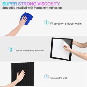 Jber 12-Pack 1 "x 12" x 12 "x 12" tấm xốp cách âm mật độ cao tự dính cho phòng tập cách âm và nêm - Product Image 4