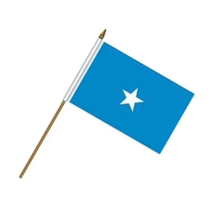 All'ingrosso poliestere nazionale fan del paese tenuto in mano Somalia bandiere che sventolano bandiera