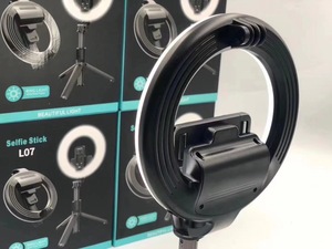 L07 taşınabilir şarj edilebilir <span class=keywords><strong>16</strong></span> LED Selfie halka ışık ile Tripod standı cep telefonu için