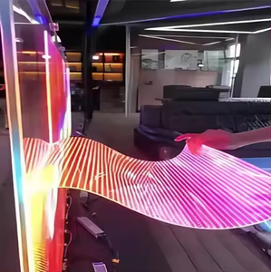 PH8 fabrika doğrudan satış son derece yumuşak LED ekran perakende mağaza için şeffaf ekran led - Product Image 1
