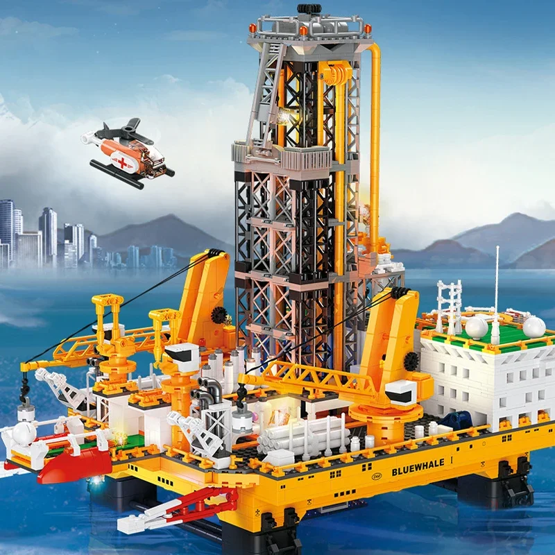 Jie Star JJ9135 - Deep Sea Oil Well Drilling Model Toys