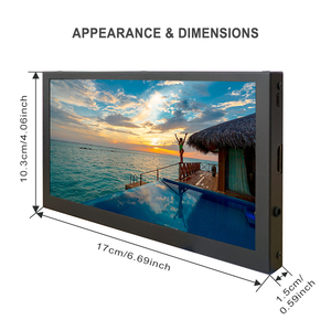 Pantalla adicional Resolución de 1024x600 Alimentación USB mini PC Computadora portátil Táctil IPS Monitor LCD de 7 pulgadas para Raspberry Pi