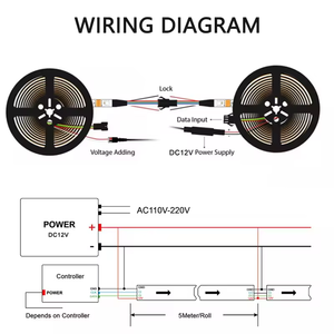 Adressierbarer RGB 12V MT16703 WS2811 Digitaler Smart Strip Light 60LED Voll farbiger programmier barer LED-Streifen