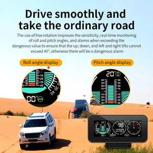 ELING Inclinômetro Clinometer Digital GPS HUD Pitch Angle Slope Medidor MPH Velocímetro com nível de bússola para veículos - Product Image 3