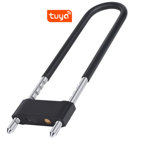 TUYA防水南京錠U字型ロックガラススマート指紋コンボデジタルドアロック盗難防止Wtihキー - Product Image 1