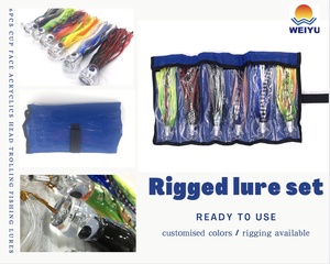 Thuyền câu cá lure rigged với Hooks trong túi cá bạch tuộc váy trolling câu cá thiết bị bán sỉ - Product Image 2