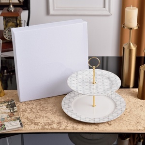工厂供应高档高档陶瓷蛋糕套装环保圆形瓷器 - Product Image 5
