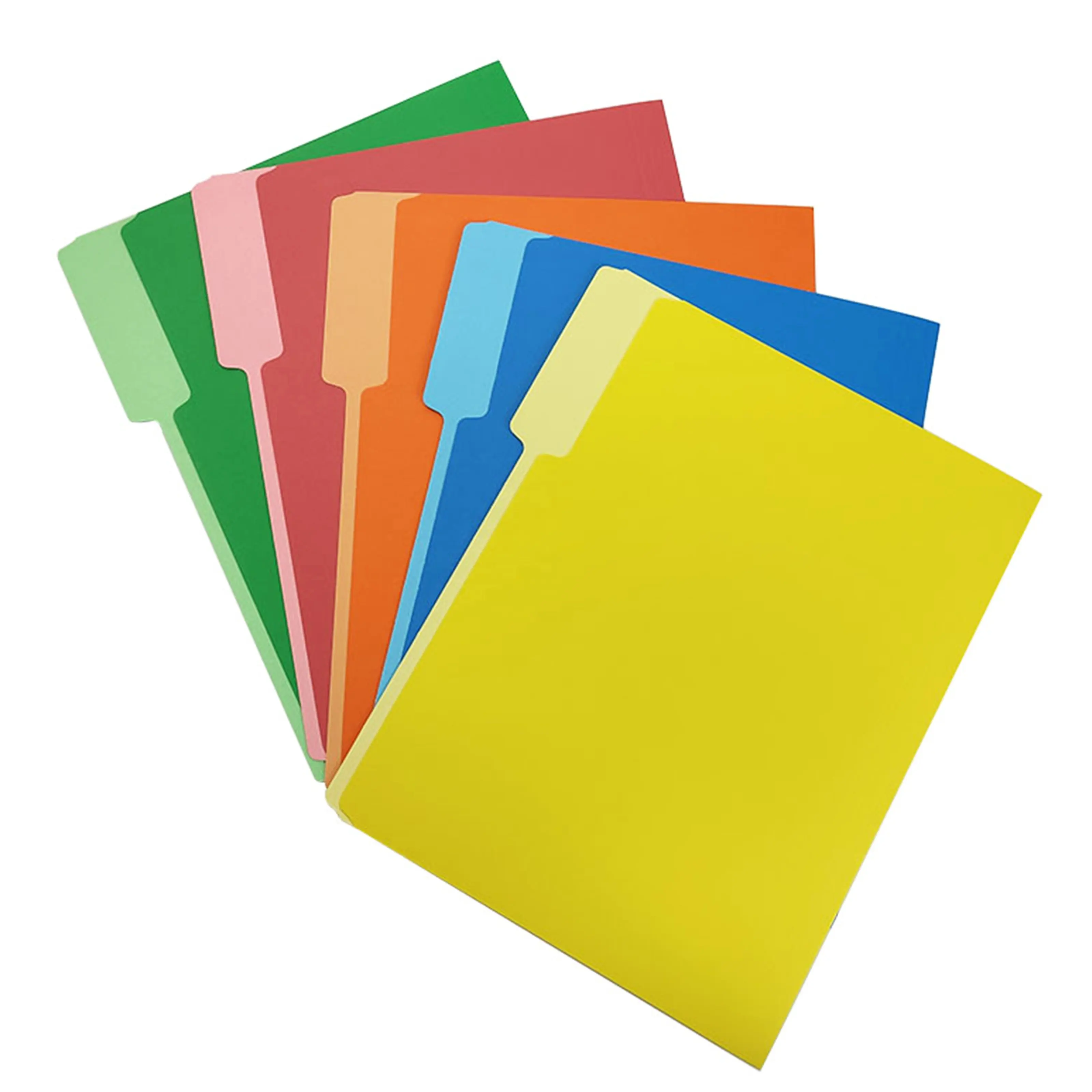 Carpetas de papel coloridas de tamaño A4, papelería de oficina personalizada, carpeta de papel