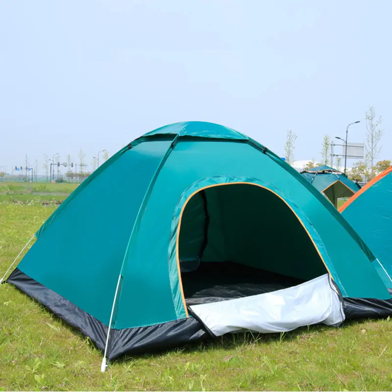 Tienda de campaña familiar resistente al agua para 2 a 4 personas, acampada al aire libre con lluvia extraíble