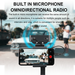 Enc redução de ruído 2.4g digital, transmissor 2 sem fio lavalier monitoramento câmera do microfone com espuma à prova de vento para entrevista