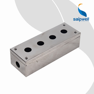 Scatola a pulsante 4 vie per controllo industriale IP66 in acciaio inox pulsante scatola E-STOP 4 fori scatola di controllo - Product Image 5