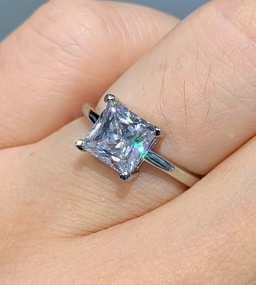 Bague plaquée blanc