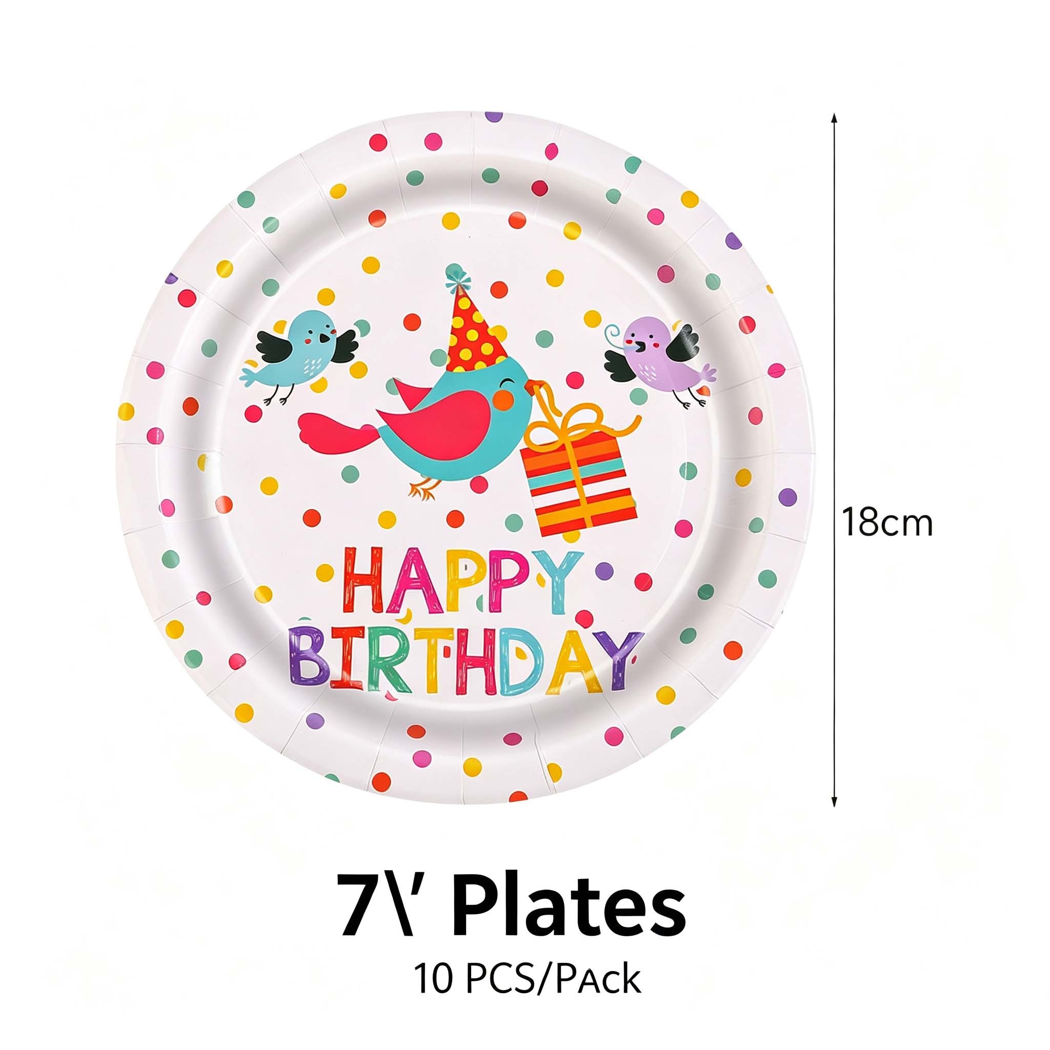 10 pièces d'assiettes de 7 pouces