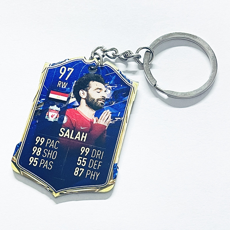 Porte-clés acrylique football-salah 97