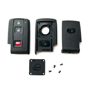 T-oyota prius 2004 2005 2006カーキー用緊急キーブレード付き2 + 1 3ボタンリモートキーシェル - Product Image 5