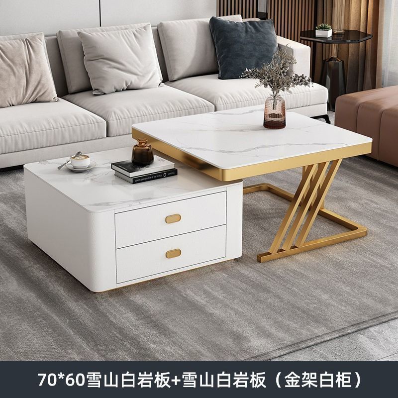 Double drawer gold frame