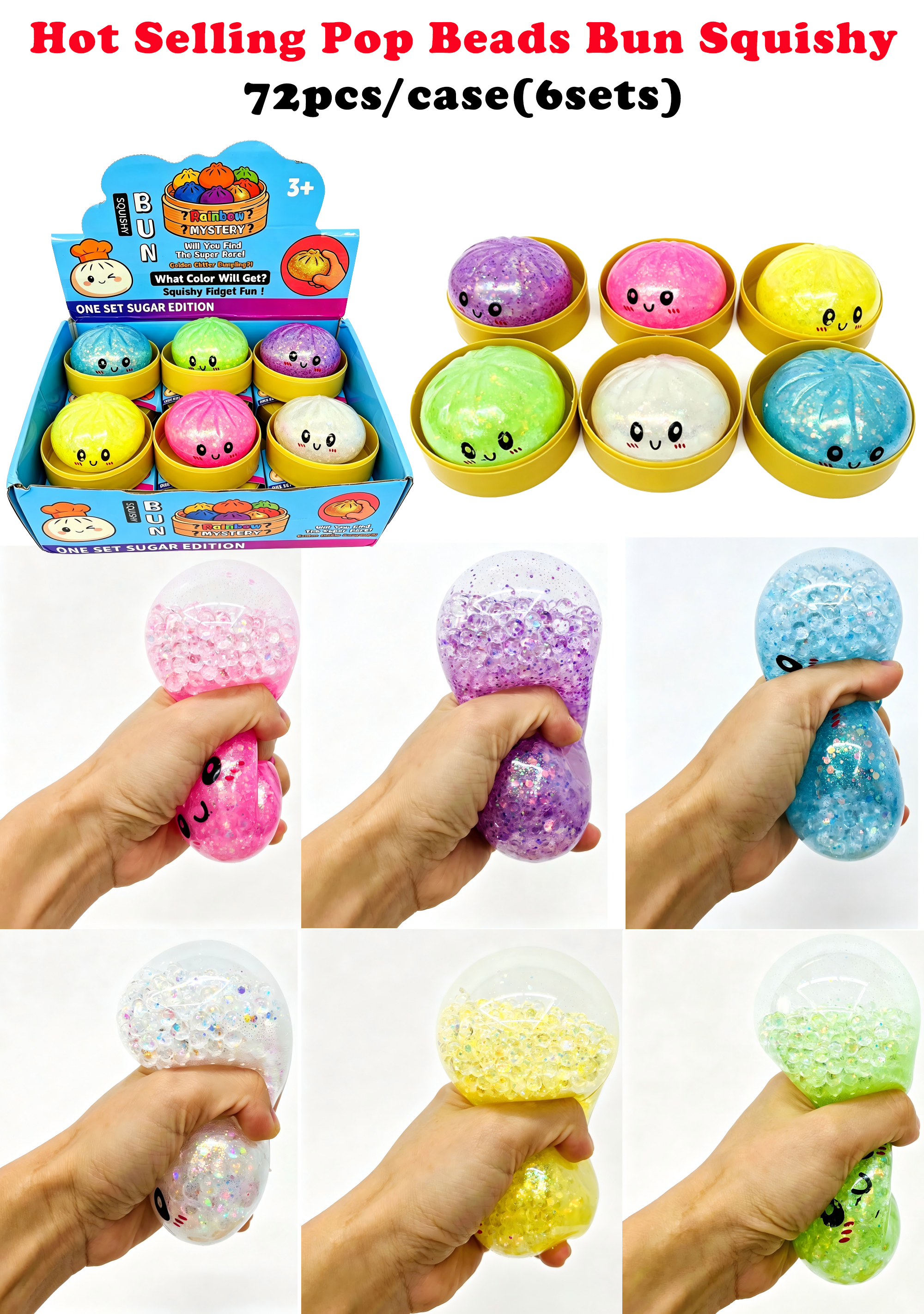 Perles à clipser, Bao Dumpling, Squishy