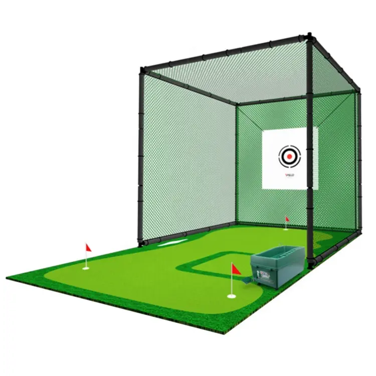 Jaula de Golf de 3x3x3m, herramienta de ayuda de entrenamiento, jaula de red para practicar Golf